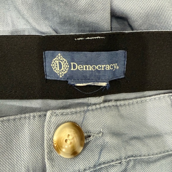 Democracy Petite "Ab"solution Skyrise Patch Pocket Straight Leg Slit Hem Trouser - Picture 5 of 6